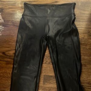 Spanx faux leather leggings size large NWOT